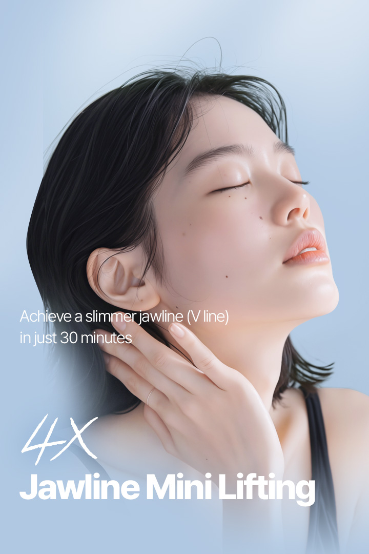 The jawline mini lifting helps create a V line in 30 minutes by lifting the double chin and sagging jawline! SAYYES 4X Mini Lifting not only lifts the outer skin, but also the SMAS under the fat